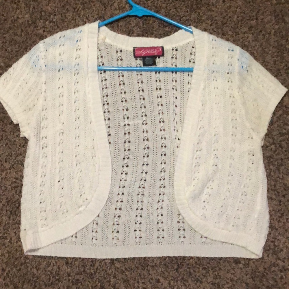 Short sleeve shrug cardigan